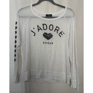 BIRD & VINE Los Angeles Long Sleeve Lightweight Micro Modal Sweatshirt White XS